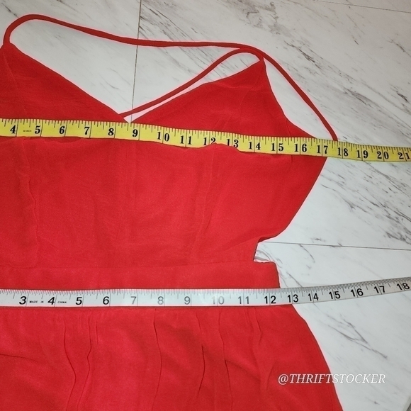 Lulu's exclusive rooftop garden backless bright red dress - Picture 7 of 9